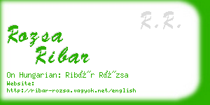 rozsa ribar business card